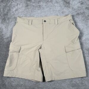 Koppen Cargo Shorts Mens 40 Beige Khaki Hiking Nylon‎ Blend Zippered pocket 10"